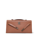 Product image 4 of 17: Kelly Cut Clutch Gold Swift Palladium Plated K Square Stamp