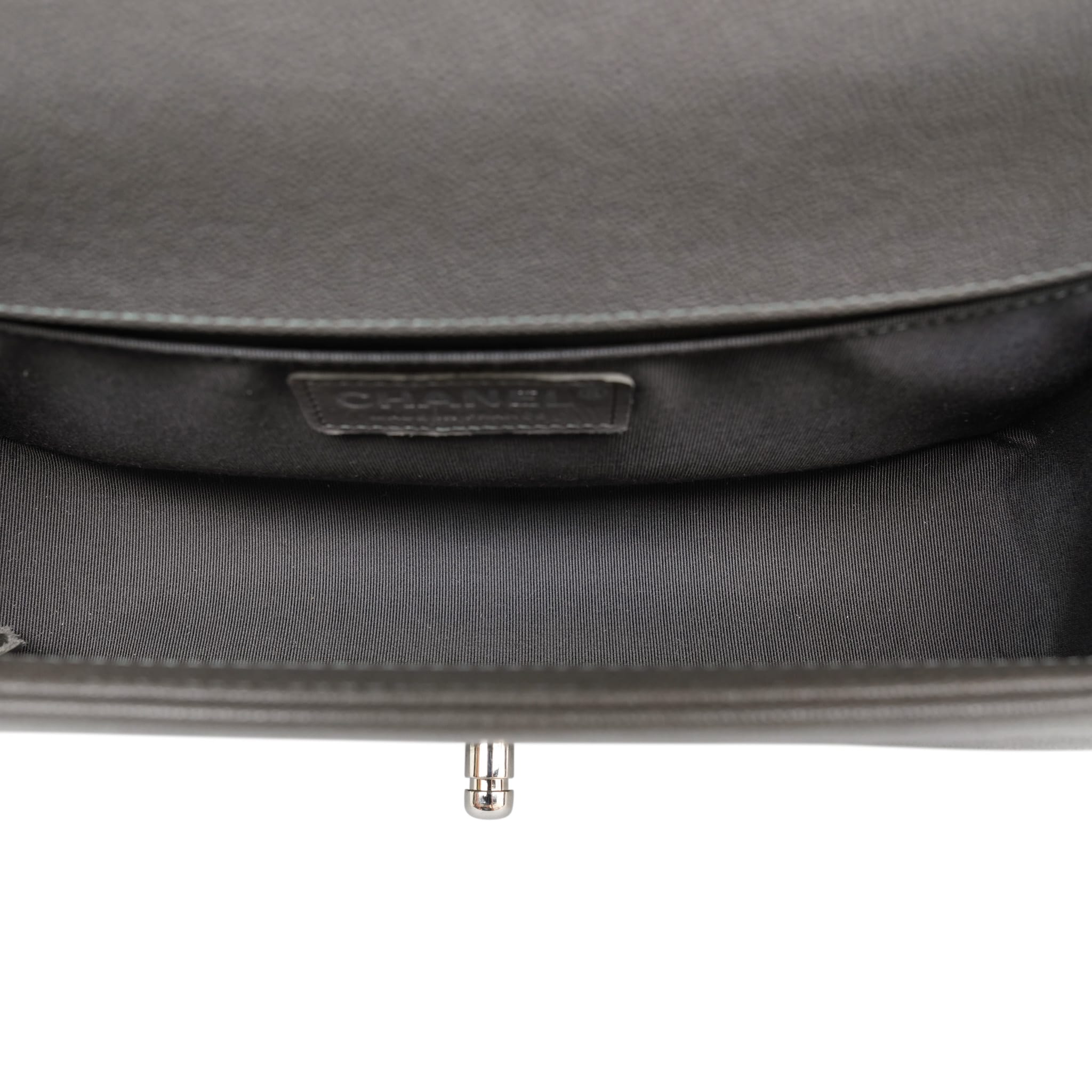 Product image 12 of 13: Dark Grey Caviar Quilted Boy Bag Old Medium Silver Hardware