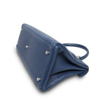 Product image 13 of 14: Shoulder Kelly 42 Bleu Abysse Clemence Fringe Palladium Plated M Square Stamp