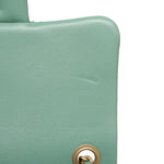 Product image 18 of 23: Green Lambskin Quilted Pearl Crush Mini Square Flap AGHW