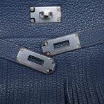Product image 4 of 14: Shoulder Kelly 42 Bleu Abysse Clemence Fringe Palladium Plated M Square Stamp