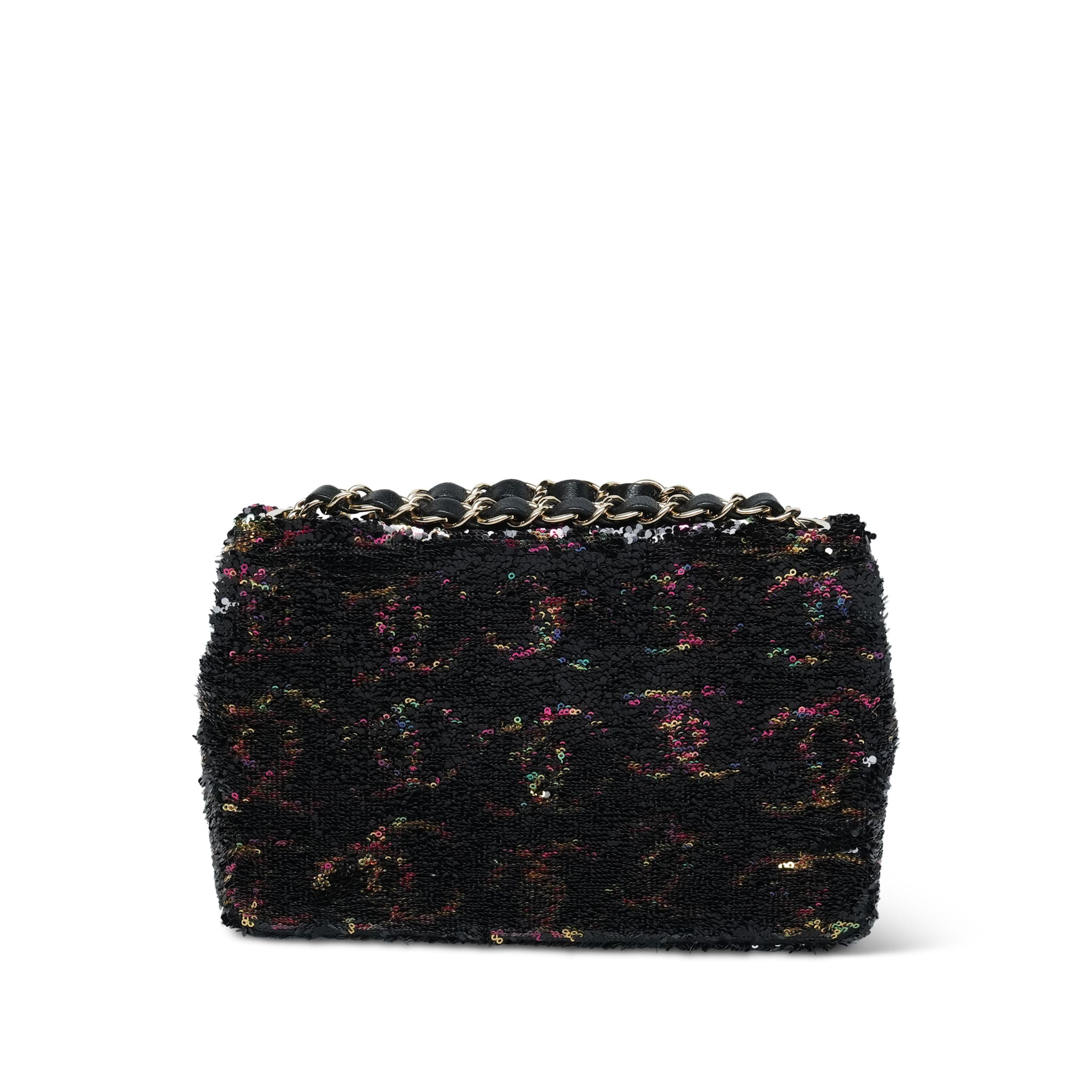 Product image 4 of 16: 23B Black Multicolor Reversible Sequins CC Single Flap Bag LGHW