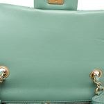 Product image 19 of 23: Green Lambskin Quilted Pearl Crush Mini Square Flap AGHW