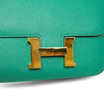 Product image 27 of 29: Constance 18 Vert Jade Epsom Gold Plated B Stamp