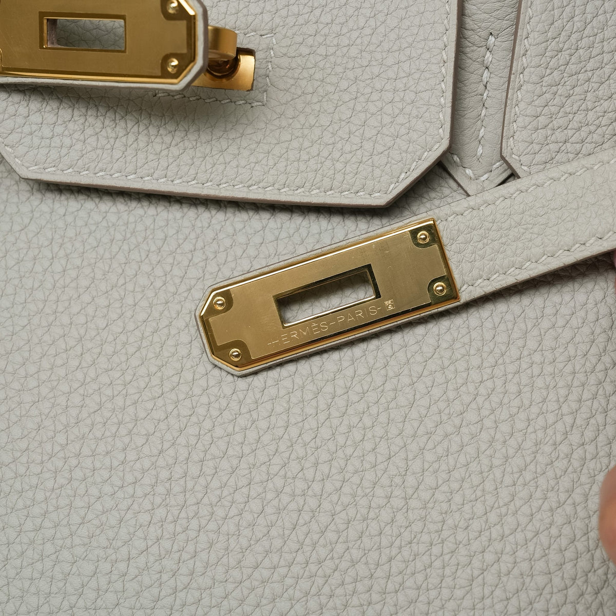 Birkin 30 Gris Perle Veau Togo Gold Plated Y Stamp