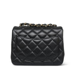 Product image 7 of 21: Black Lambskin Quilted Square Flap Mini Light Gold Hardware