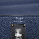 Product image 2 of 14: Shoulder Kelly 42 Bleu Abysse Clemence Fringe Palladium Plated M Square Stamp