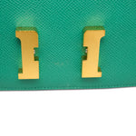 Product image 28 of 29: Constance 18 Vert Jade Epsom Gold Plated B Stamp