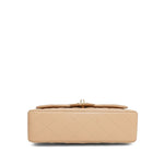 Product image 6 of 15: Beige Clair Caviar Quilted Double Flap Small Gold HW