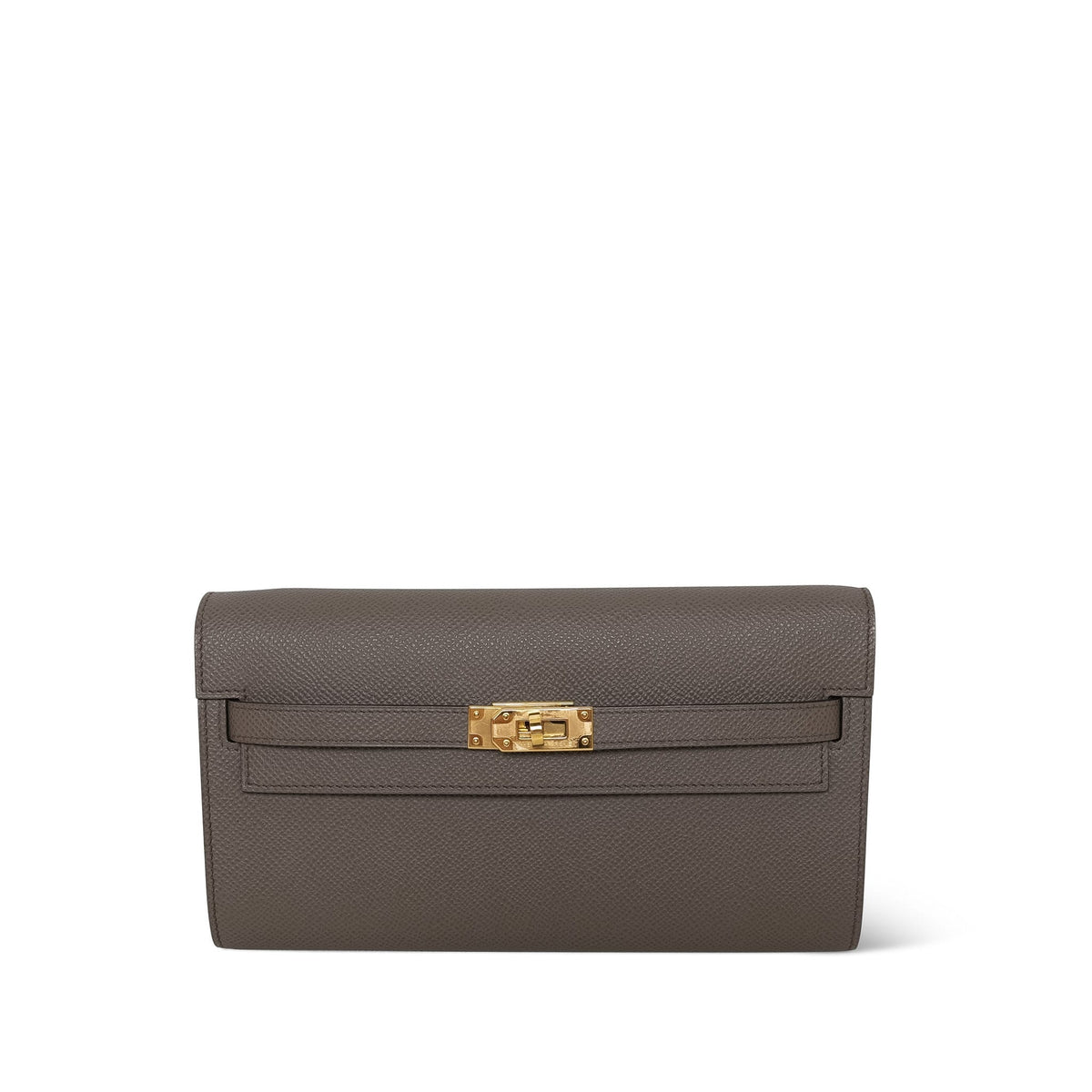 Kelly Wallet To Go Etain Epsom Gold Plated W Stamp
