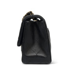Product image 9 of 21: Black Lambskin Quilted Square Flap Mini Light Gold Hardware