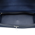 Product image 14 of 14: Shoulder Kelly 42 Bleu Abysse Clemence Fringe Palladium Plated M Square Stamp
