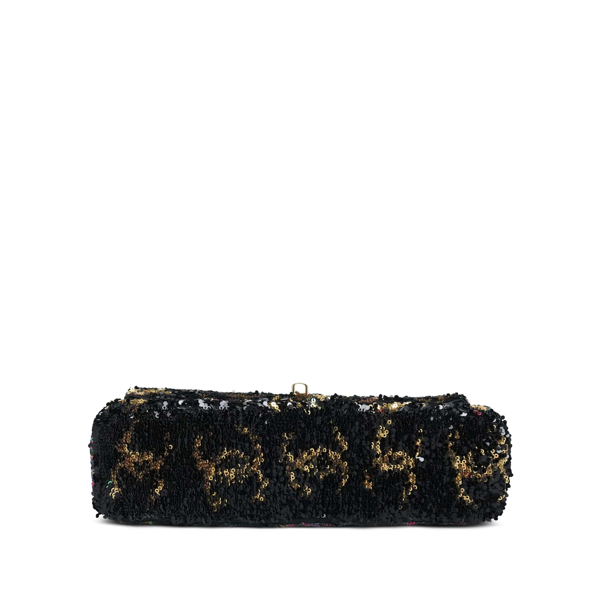 Product image 6 of 16: 23B Black Multicolor Reversible Sequins CC Single Flap Bag LGHW