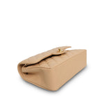 Product image 7 of 15: Beige Clair Caviar Quilted Double Flap Small Gold HW