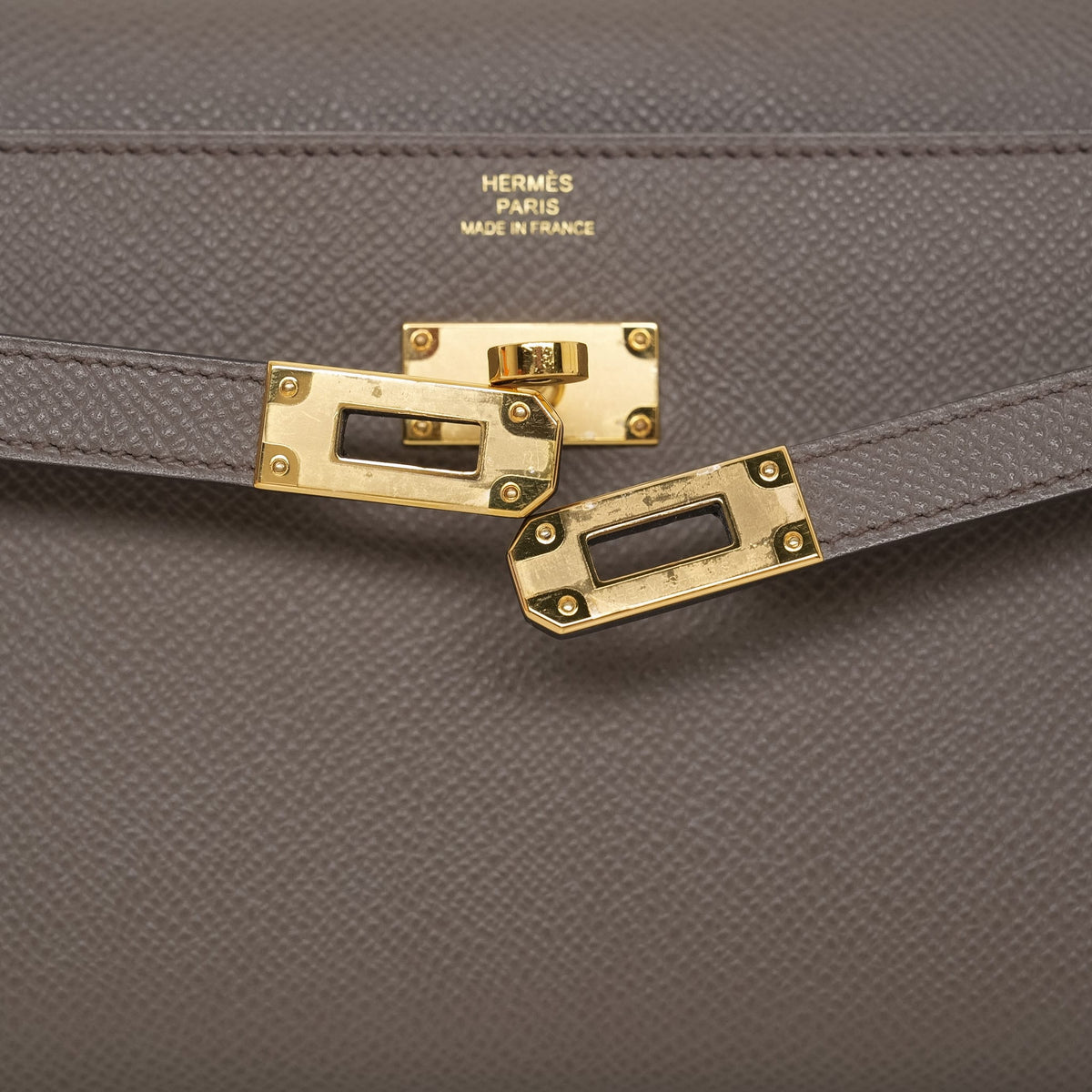 Kelly Wallet To Go Etain Epsom Gold Plated W Stamp