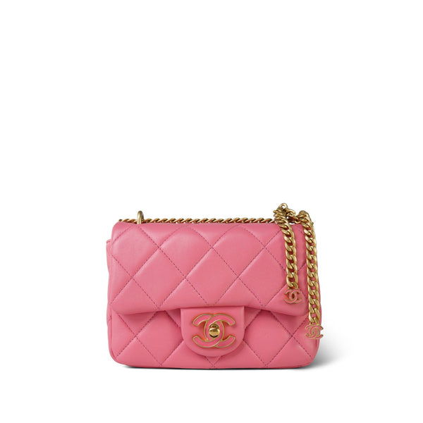 ★emis★FUR SQUARE FLAP BAG★ FUR SQUARE FLAP BAG-SKY BLUE - EMIS
