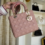 Product image 10 of 17: Dior Fard Cannage Lambskin Lady Dior Bag Medium