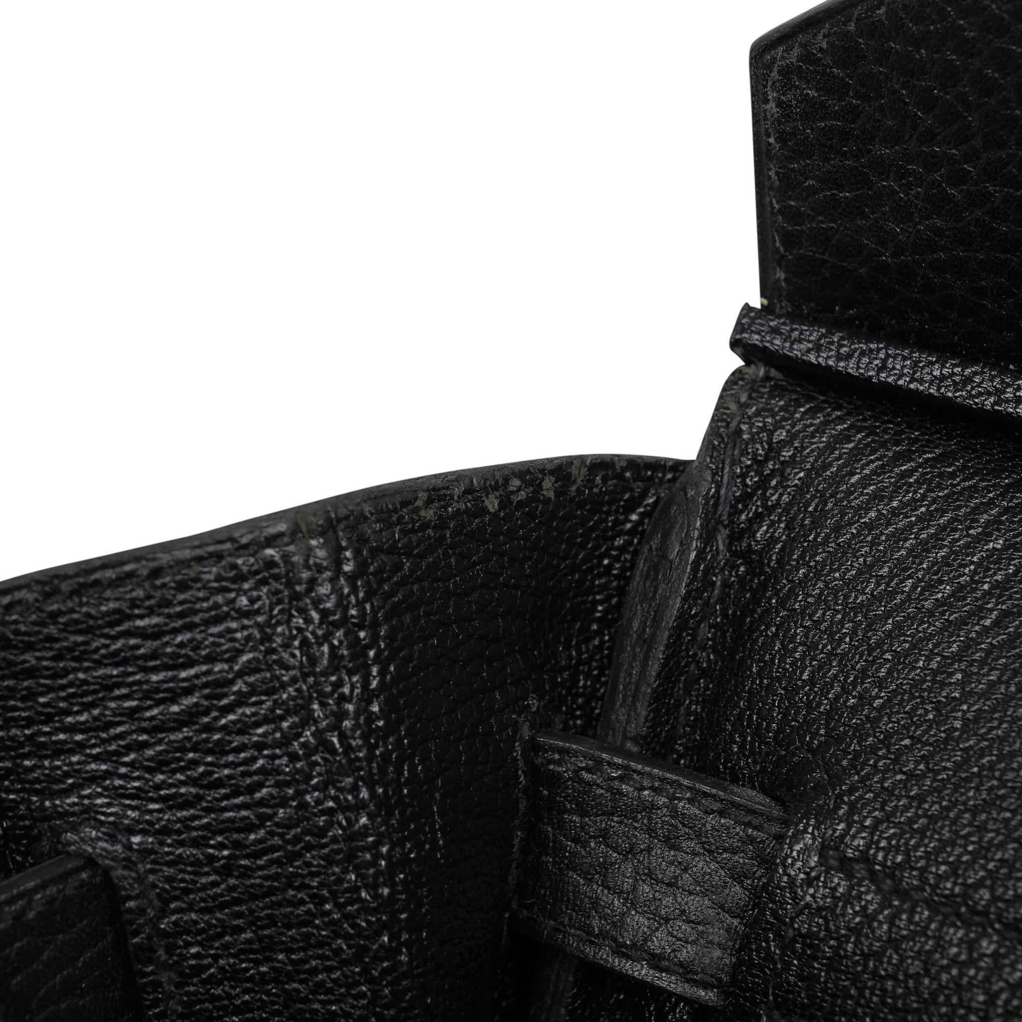Birkin 30 Black Ardennes Gold Plated H Square Stamp