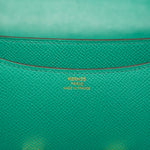 Product image 3 of 29: Constance 18 Vert Jade Epsom Gold Plated B Stamp