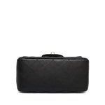 Product image 11 of 21: Black Lambskin Quilted Square Flap Mini Light Gold Hardware