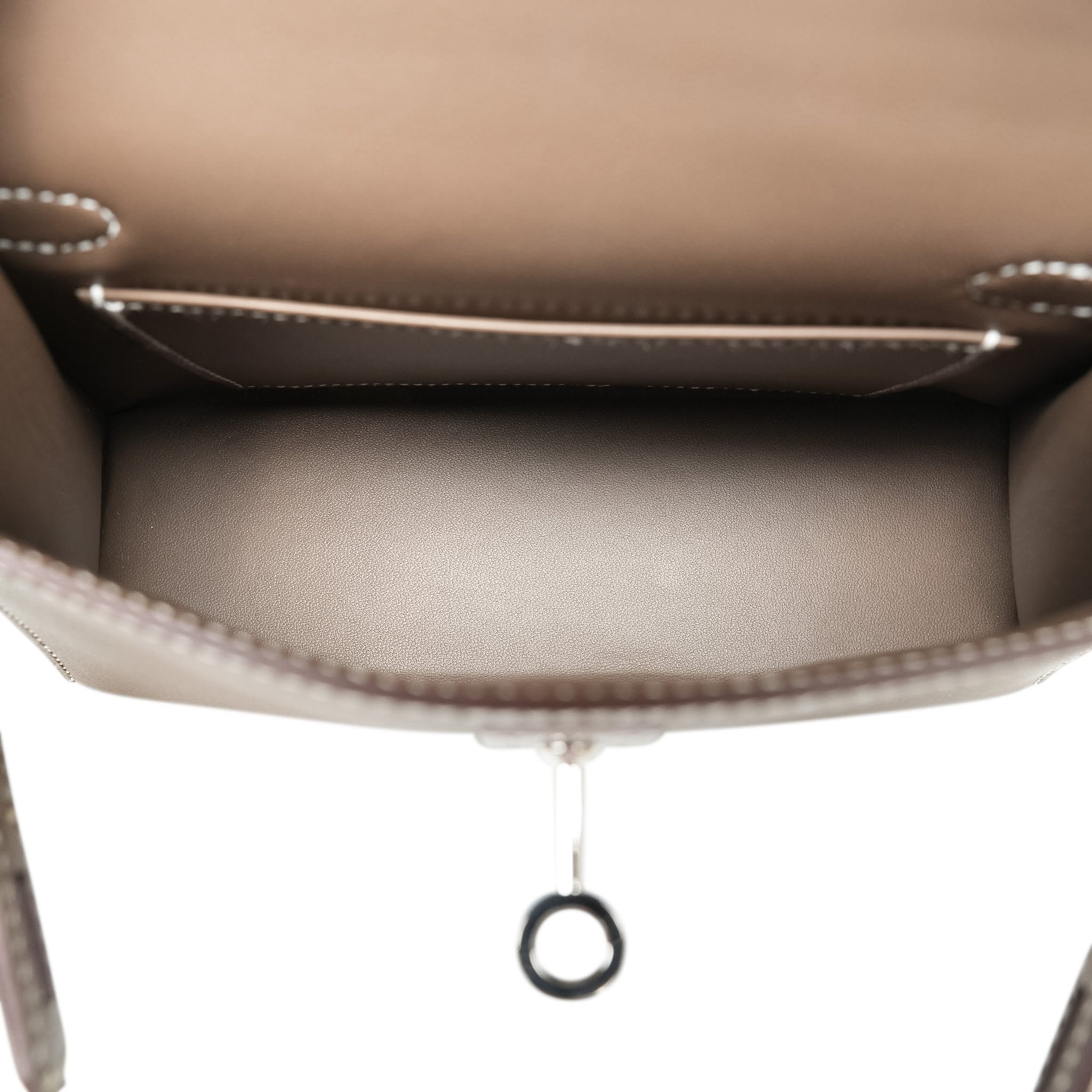 Product image 16 of 16: Mini Kelly Sellier Etoupe Epsom Palladium Plated B Stamp