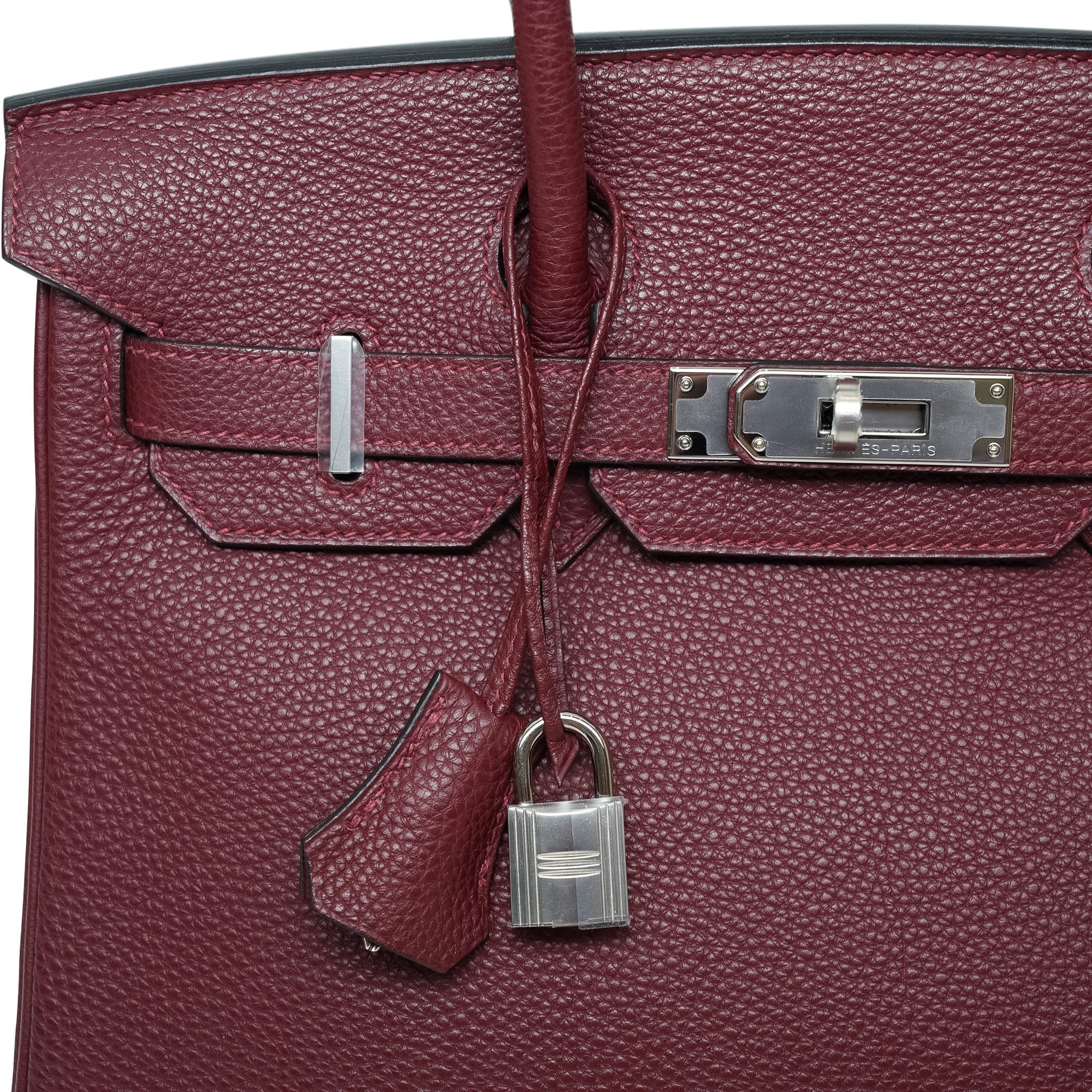 Product image 4 of 14: Birkin 30 Rouge H Togo Palladium Plated I Square Stamp