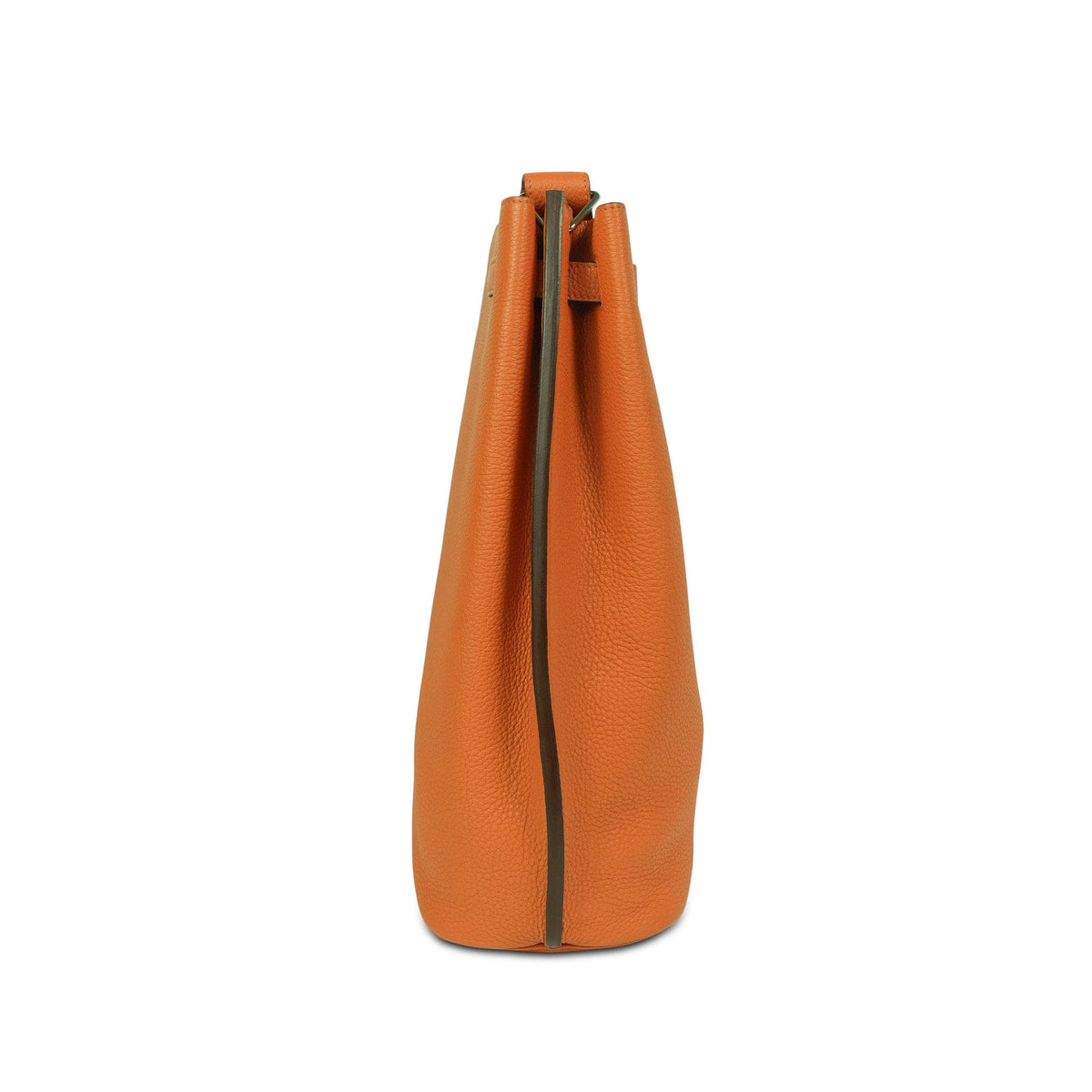 So Kelly 26 Orange Togo Palladium Plated L Square Stamp