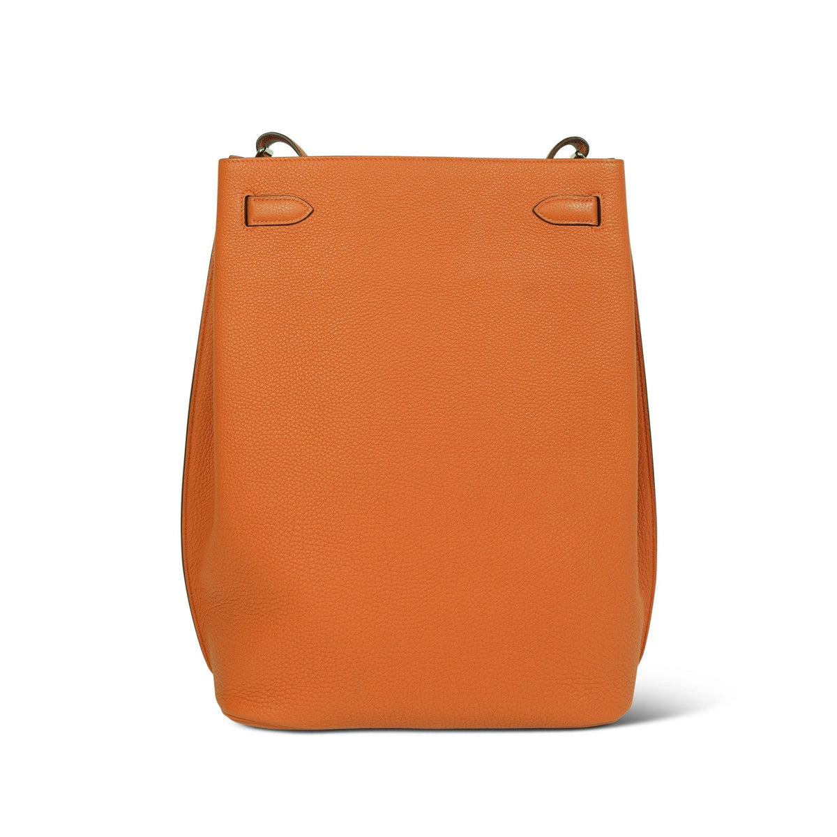 So Kelly 26 Orange Togo Palladium Plated L Square Stamp
