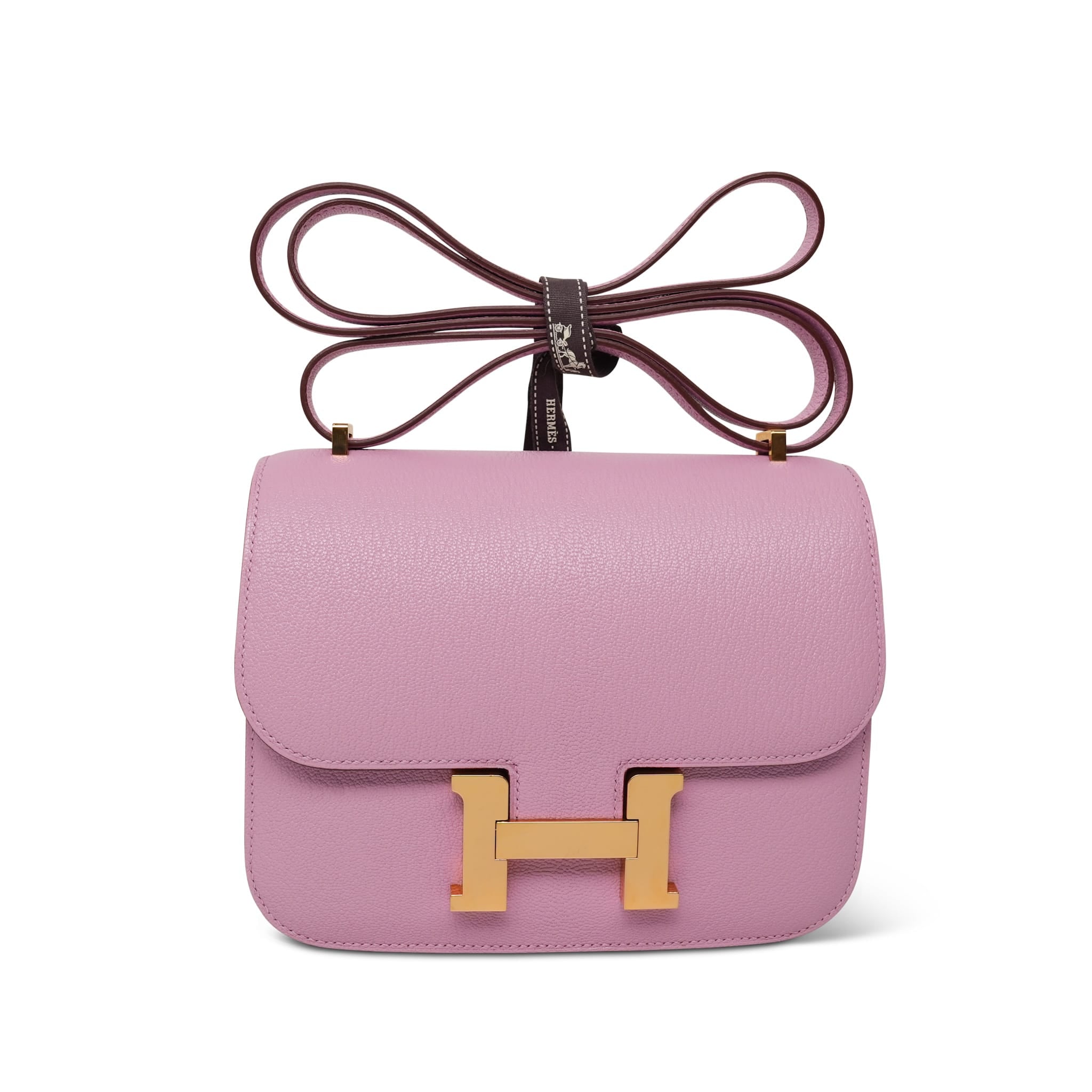 Constance 18 Mauve Sylvestre Chevre Rose Gold Plated U Stamp