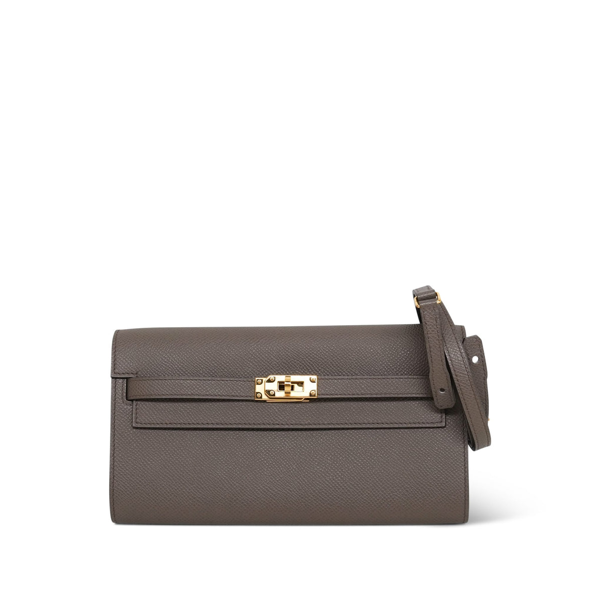 Kelly Wallet To Go Etain Epsom Gold Plated W Stamp