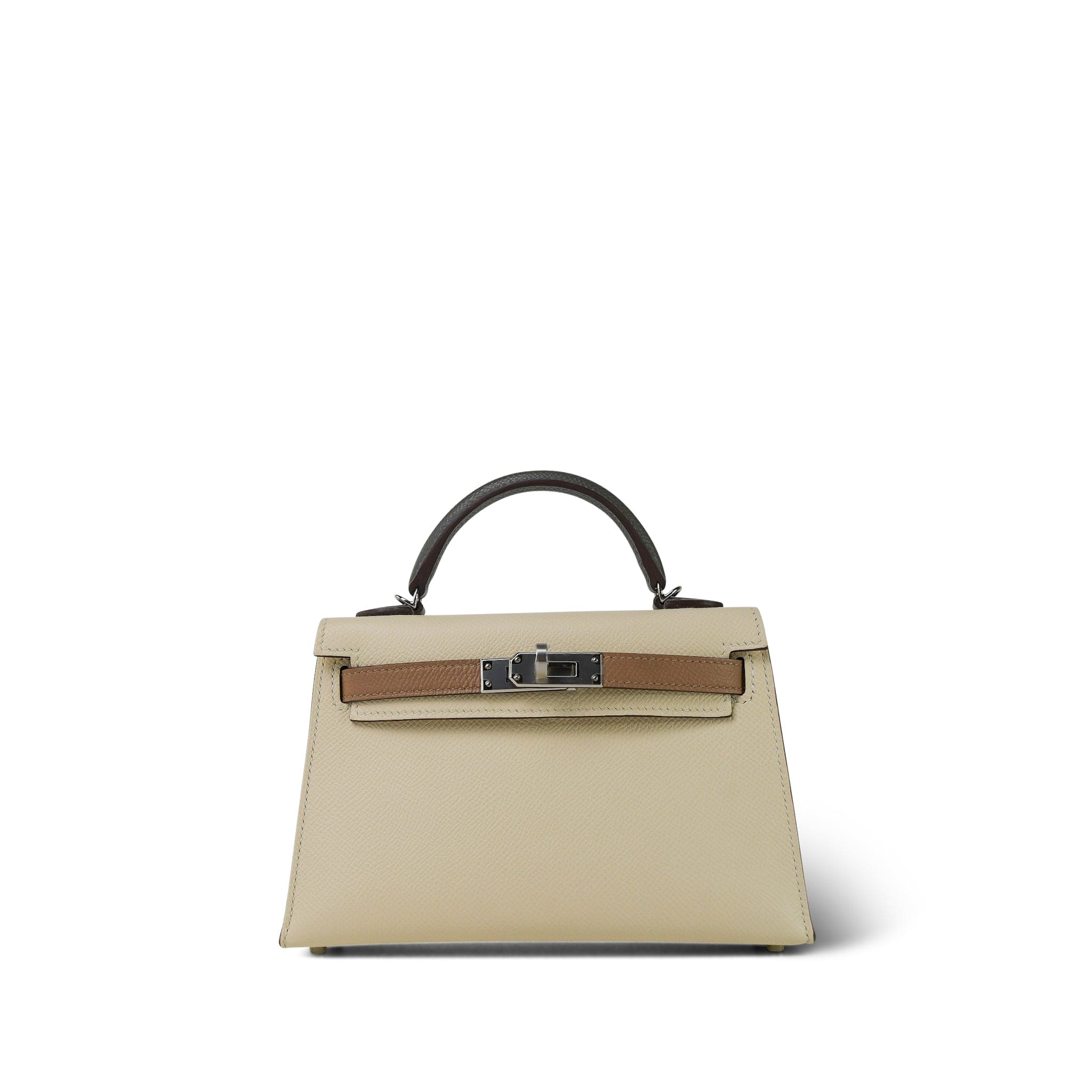 Mini Kelly Sellier II Tri-Color Horseshoe (HSS) Nata/Gris Meyer