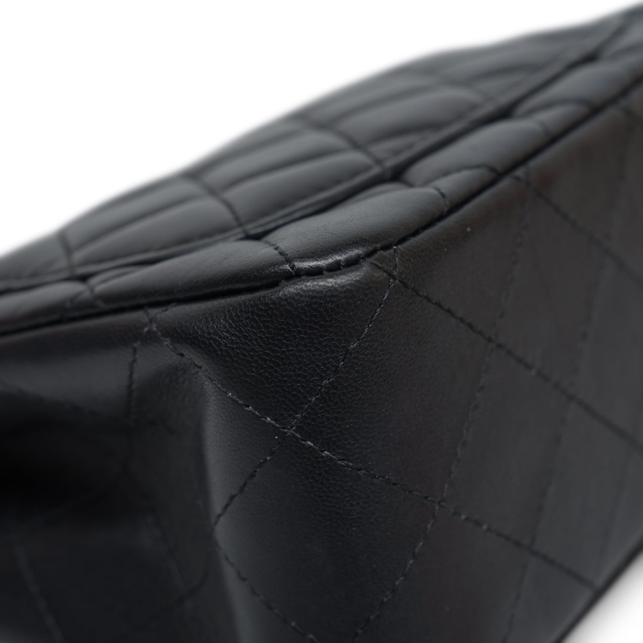 Product image 16 of 21: Black Lambskin Quilted Square Flap Mini Light Gold Hardware