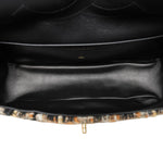 Product image 11 of 13: Leopard Print Tweed Souplissimo Maxi Flap Small Light Gold Hardware