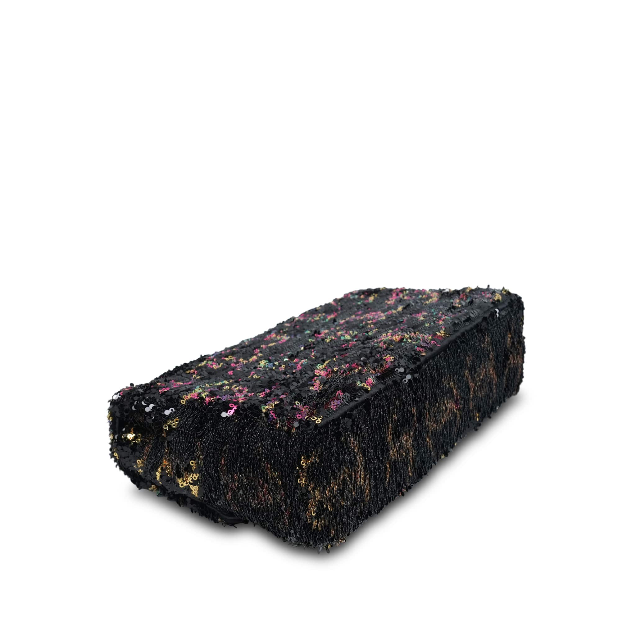 Product image 10 of 16: 23B Black Multicolor Reversible Sequins CC Single Flap Bag LGHW