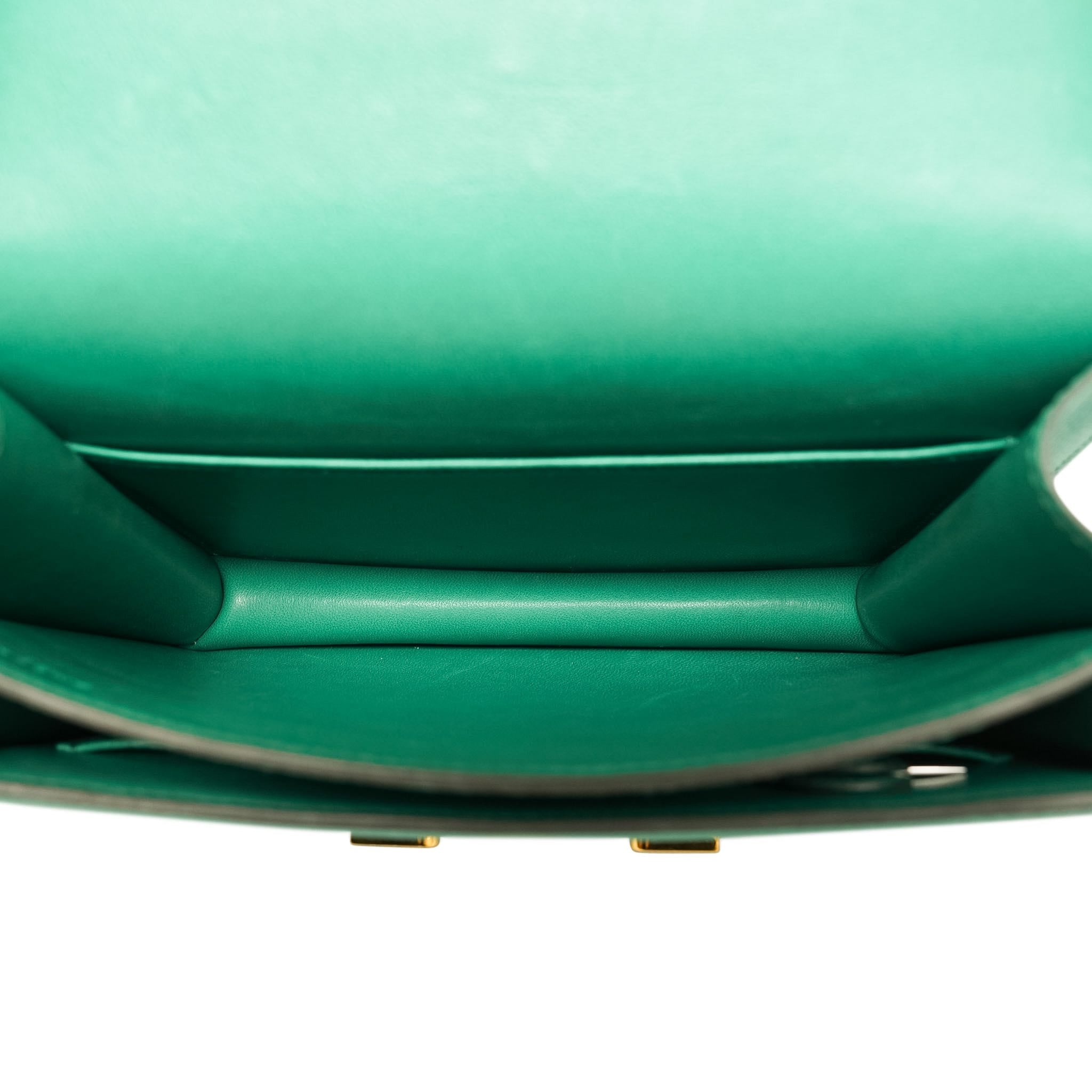 Product image 26 of 29: Constance 18 Vert Jade Epsom Gold Plated B Stamp