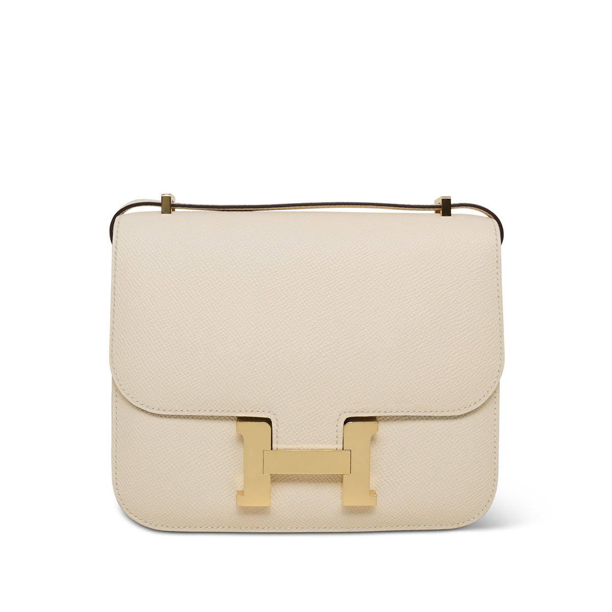 Constance 18 Nata Veau Epsom Permabrass Plated B Stamp