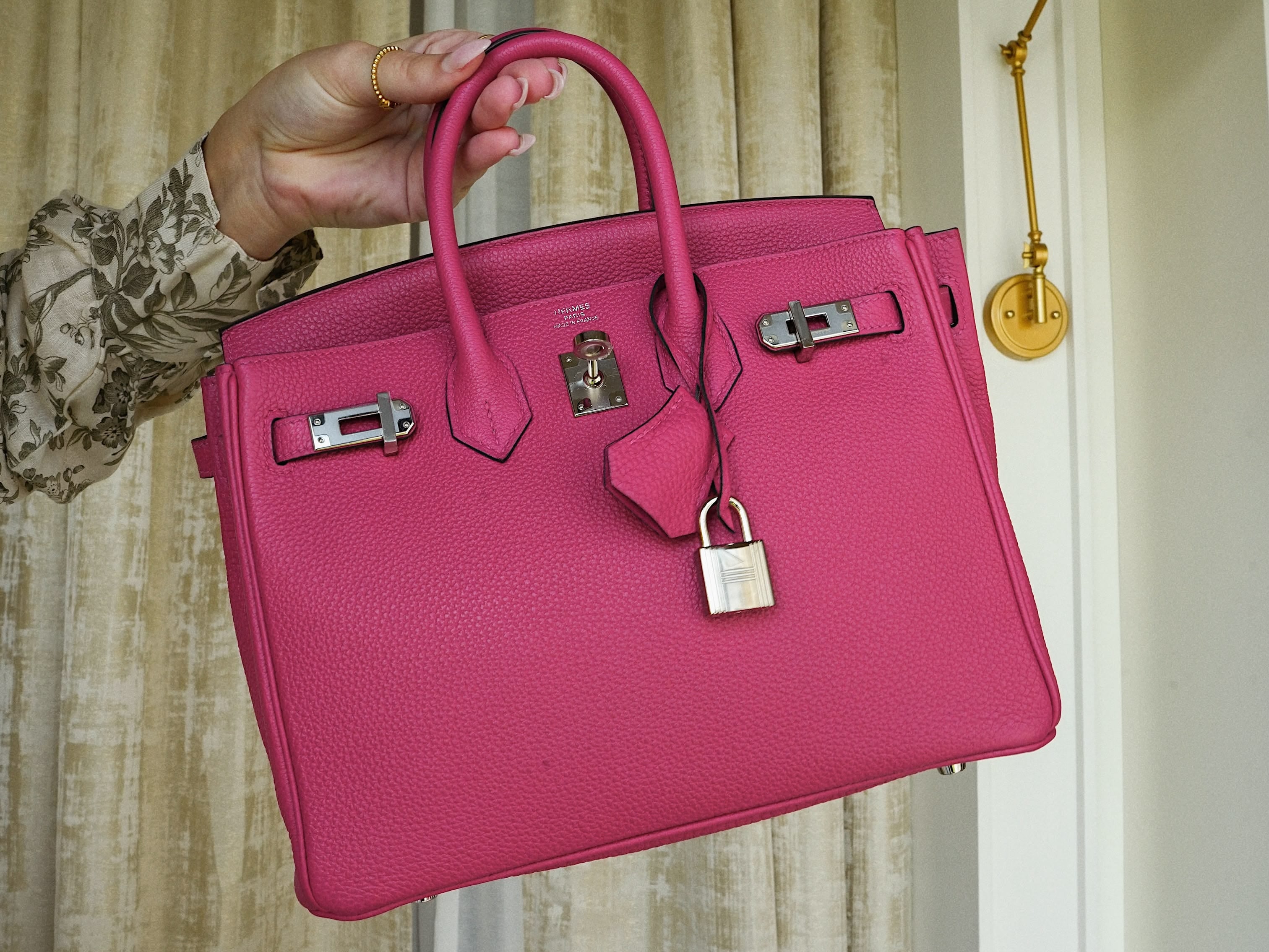 Birkin 25 Framboise Veau Togo Palladium Plated 2021 Z