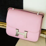 Product image 14 of 18: Constance 18 Rose Sakura Veau Swift Brushed Palladium Plated K Stamp