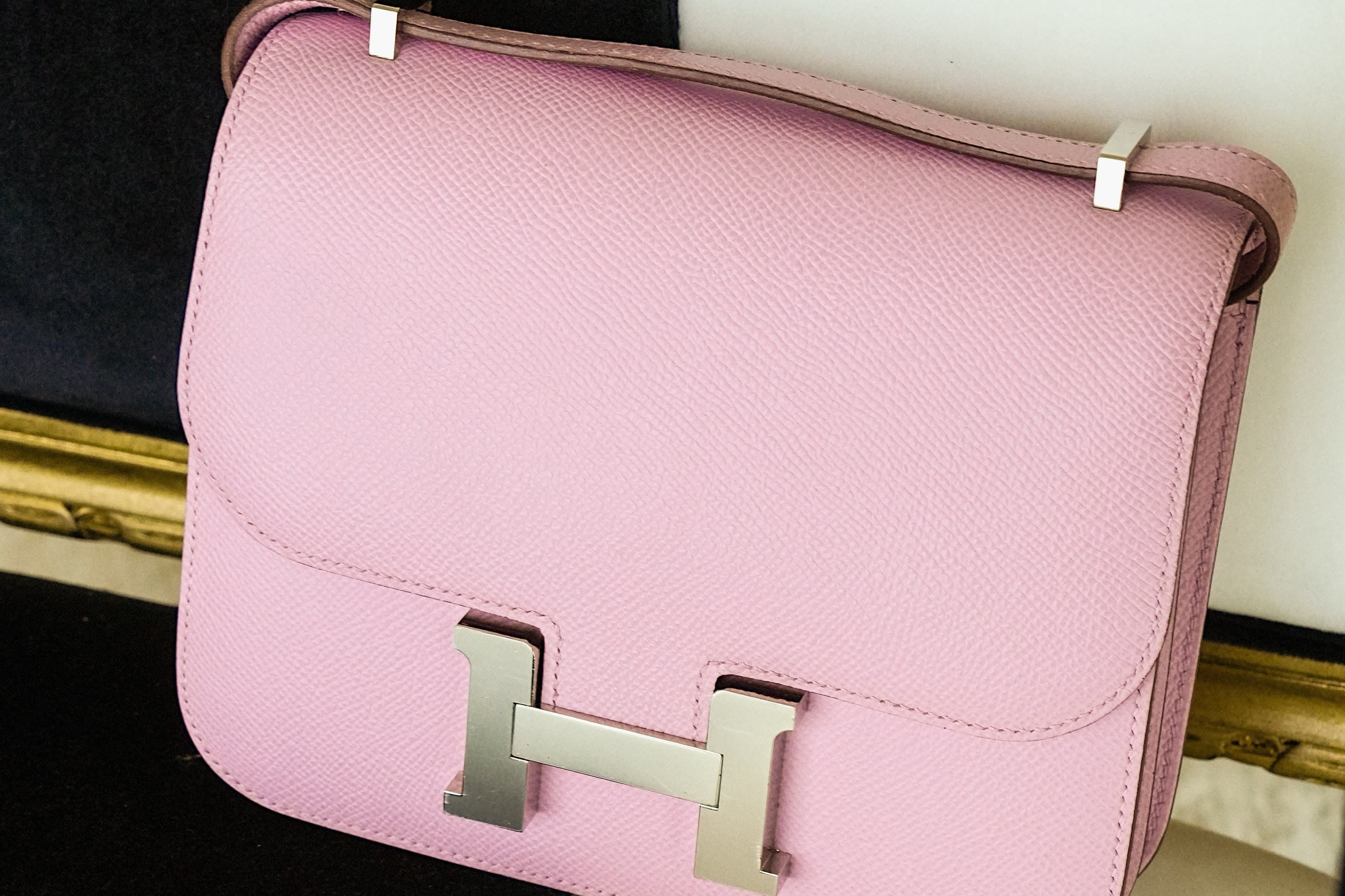 Product image 14 of 18: Constance 18 Rose Sakura Veau Swift Brushed Palladium Plated K Stamp