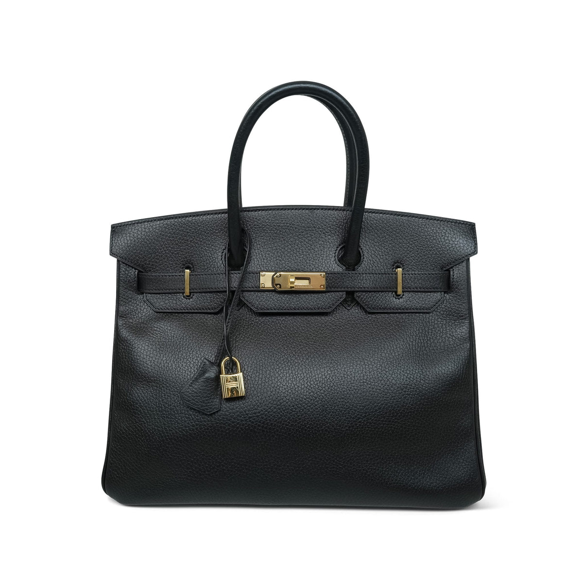 Birkin 35 Black Veau Ardennes Gold Plated Z Circle Stamp