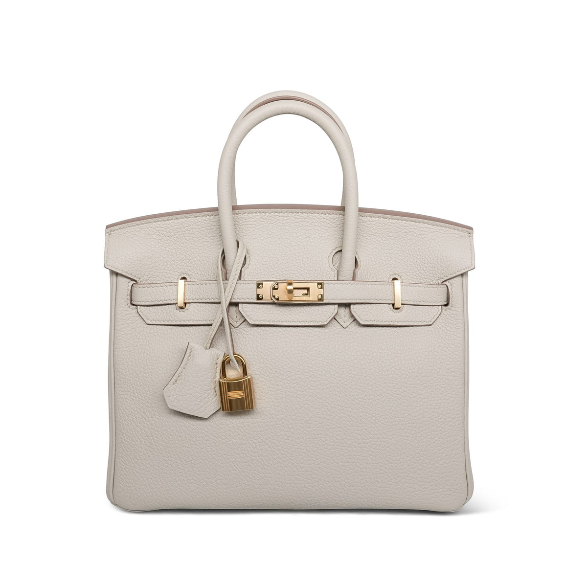 Birkin 25 Beton Togo Gold Plated U Stamp