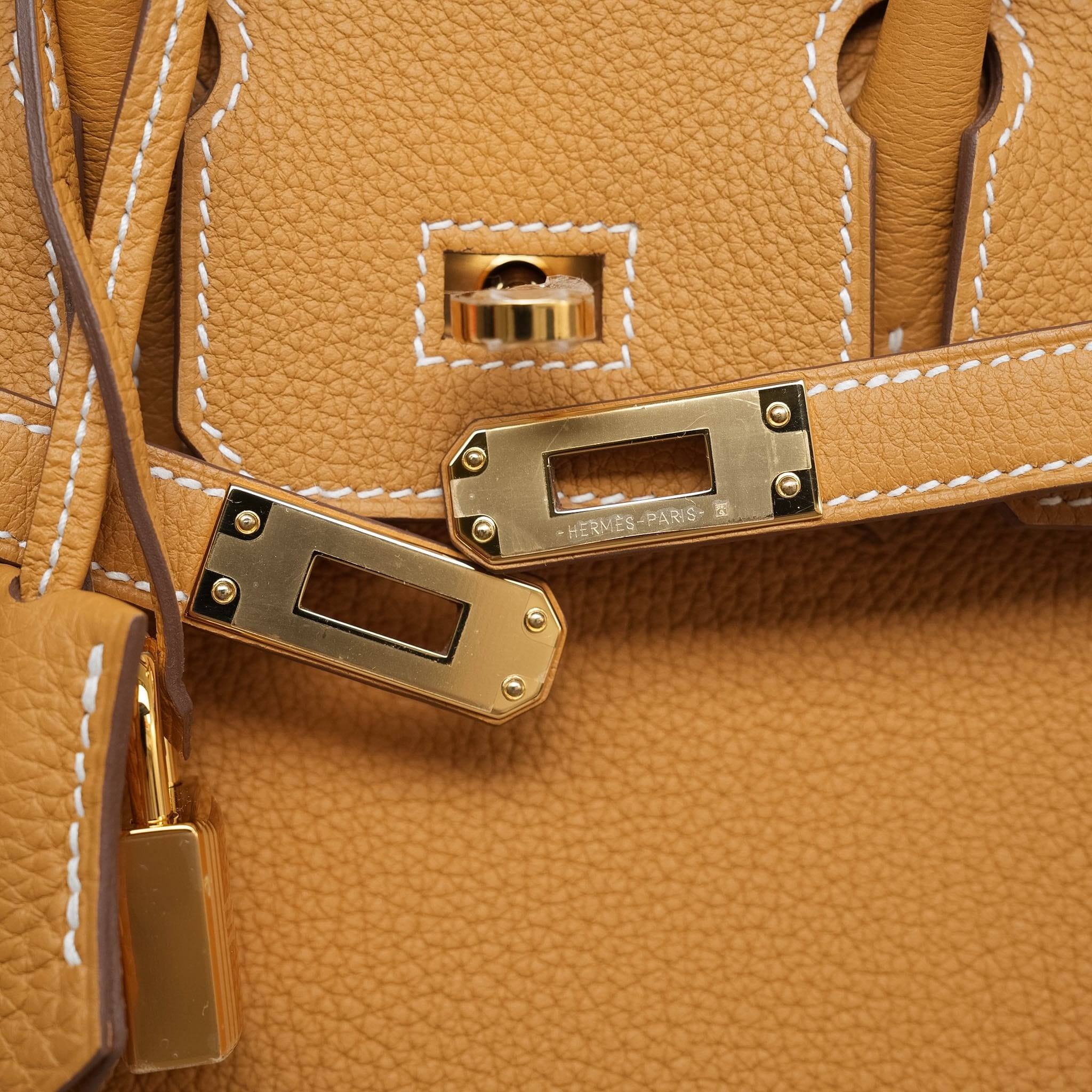 Product image 4 of 14: Birkin 25 Naturel Sabel Togo Gold Plated K Stamp