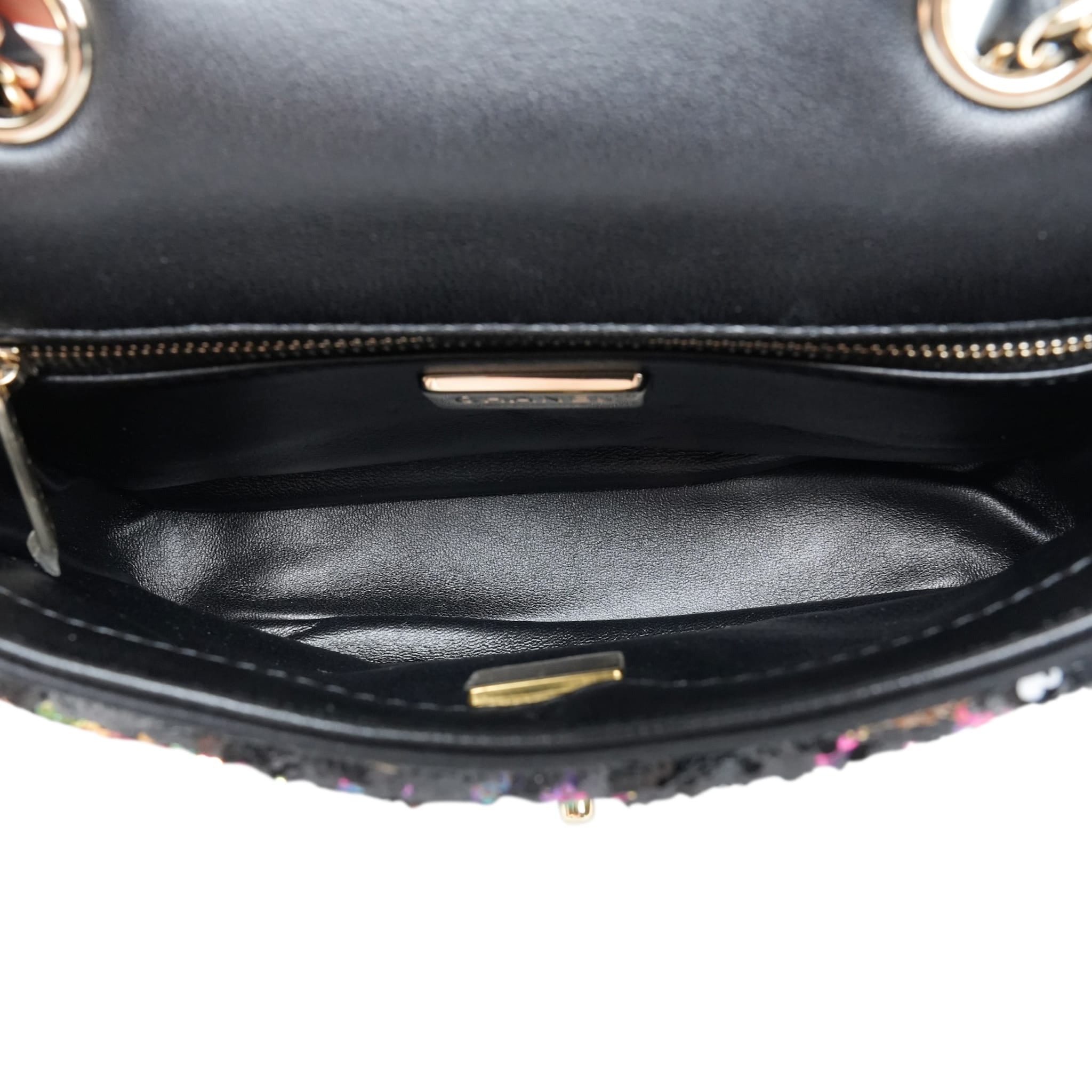 Product image 11 of 16: 23B Black Multicolor Reversible Sequins CC Single Flap Bag LGHW