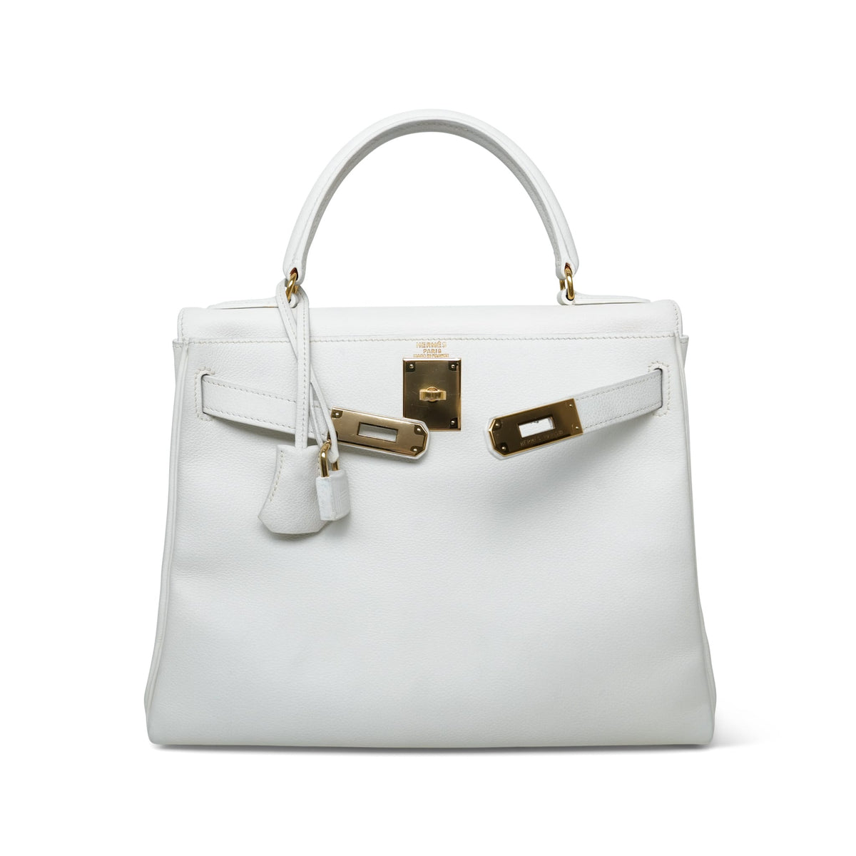 Kelly Retourne 28 White Graine Gold Plated W Circle Stamp