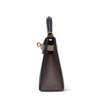Product image 9 of 15: Mini Kelly Sellier Tri-Color Ecorce Etoupe Black Epsom Gold Plated B Stamp