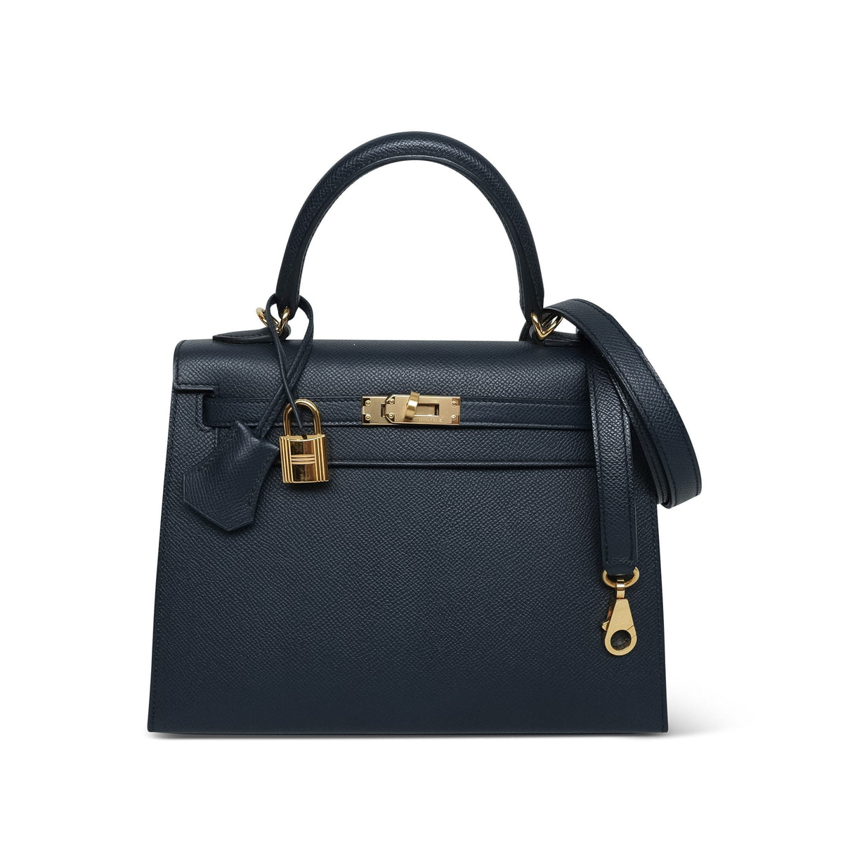 Kelly Sellier 25 Bleu Indigo Veau Epsom Gold Plated W Stamp