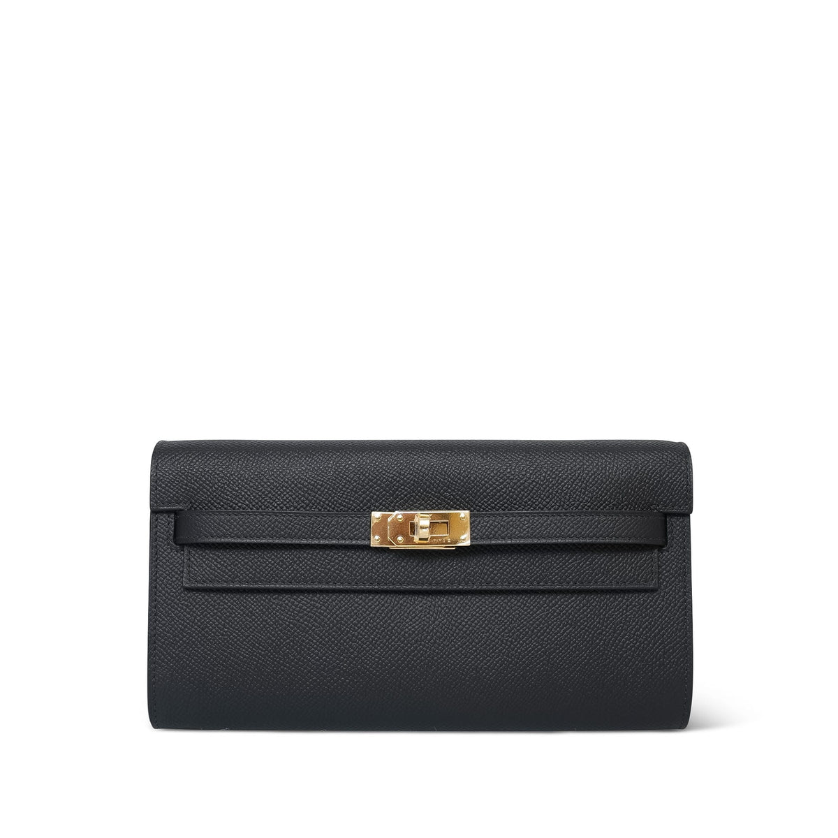 Kelly Wallet To Go Black Epsom Gold Plated G Stamp