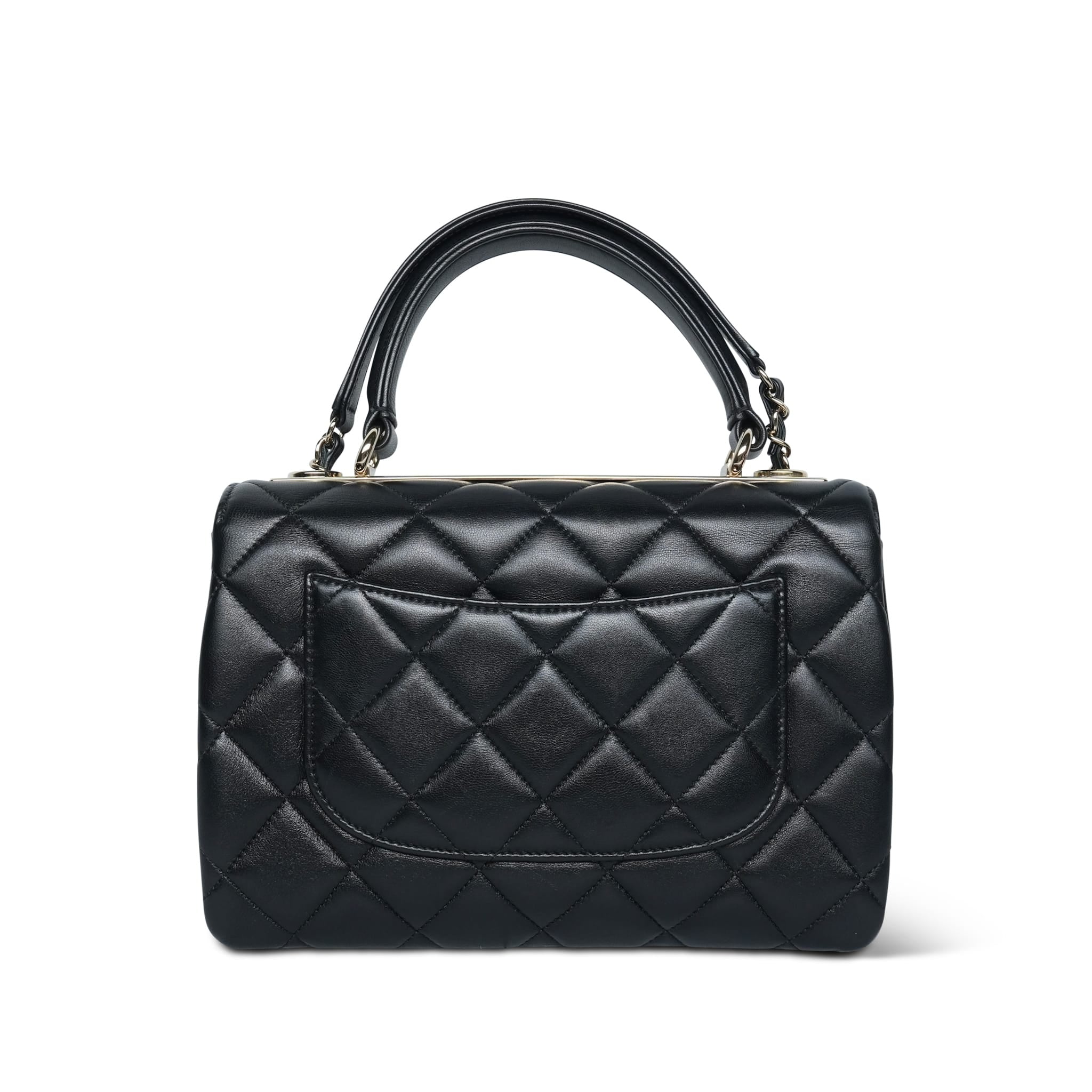 Product image 7 of 28: Black Lambskin Quilted Small Trendy CC LGHW