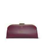 Product image 1 of 12: 26S Dark Burgundy Lambskin Large Clutch Light Gold Hardware