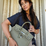 Product image 6 of 16: Birkin 30 Sauge Clemence Palladium Plated X Stamp